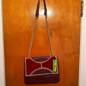 Sam Edelman Leather Retro Studded Shoulder Bag